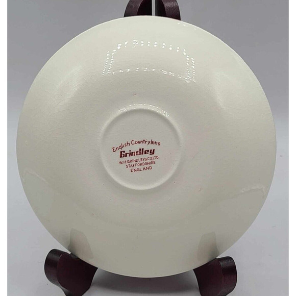 Vintage Grindley Staffordshire Saucer English Country Red ~5 3/4. Choice - Picture 4 of 4